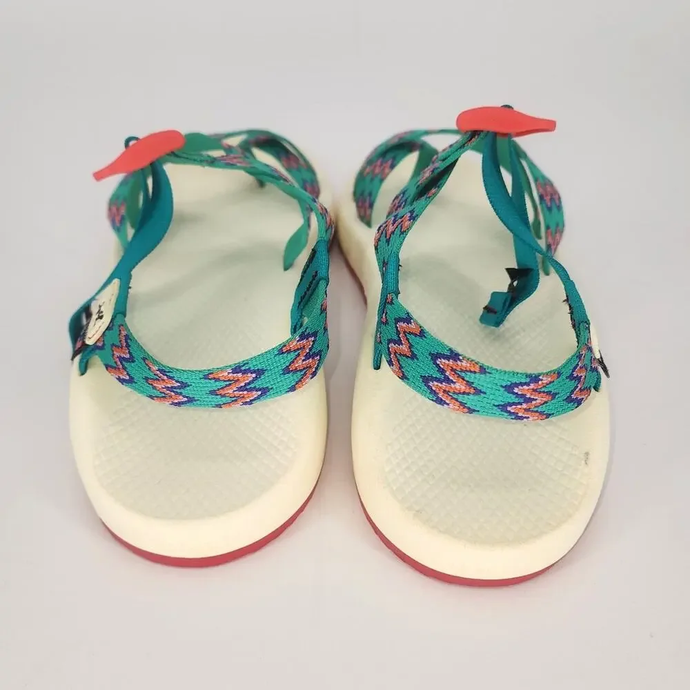 Chaco Z/1 Classic Sport Sandals Teal Zigzag Strap Men’s 13 NWOT